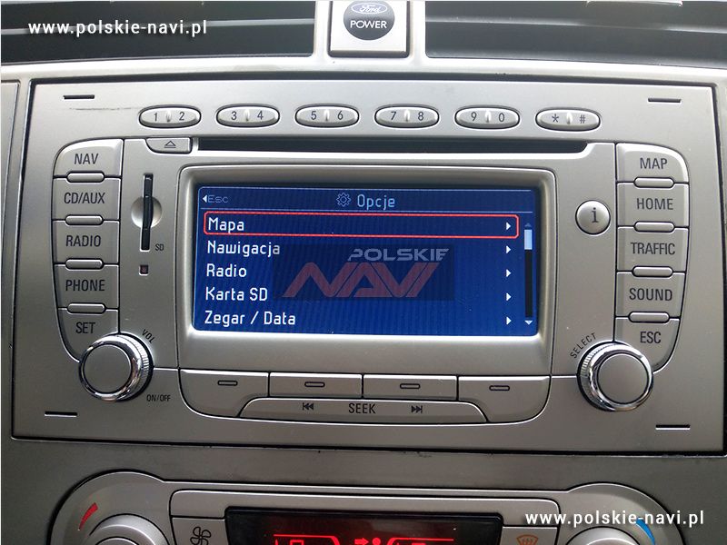 Ford Travelpilot FX Tłumaczenie nawigacji - Polskie menu